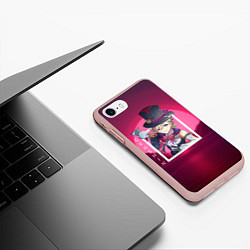 Чехол iPhone 7/8 матовый Лини иллюзионист, цвет: 3D-светло-розовый — фото 2