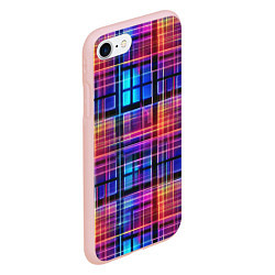Чехол iPhone 7/8 матовый Неоновый паттерн, цвет: 3D-светло-розовый — фото 2