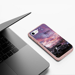 Чехол iPhone 7/8 матовый STALKER 2 зима в зоне, цвет: 3D-светло-розовый — фото 2