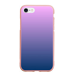 Чехол iPhone 7/8 матовый Рассвет розовый и синий градиент 3d, цвет: 3D-светло-розовый