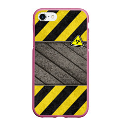 Чехол iPhone 7/8 матовый Сталь и биологическая опасность, цвет: 3D-малиновый