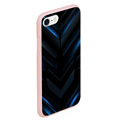 Чехол iPhone 7/8 матовый Синий мир абстракции, цвет: 3D-светло-розовый — фото 2