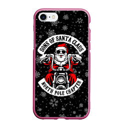 Чехол iPhone 7/8 матовый Sons of Santa Claus north pole chapter, цвет: 3D-малиновый