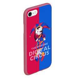 Чехол iPhone 7/8 матовый Помни в ужасе The amazing digital circus, цвет: 3D-малиновый — фото 2