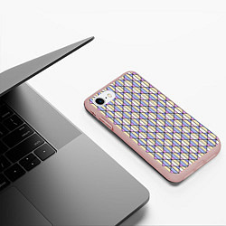 Чехол iPhone 7/8 матовый Геометрический светло-сиреневый, цвет: 3D-светло-розовый — фото 2
