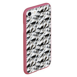Чехол iPhone 7/8 матовый Камни, цвет: 3D-малиновый — фото 2