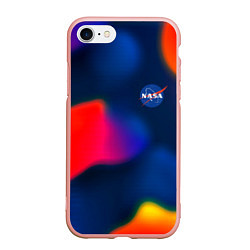 Чехол iPhone 7/8 матовый Nasa gradient sportcolor, цвет: 3D-светло-розовый