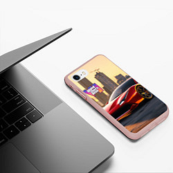 Чехол iPhone 7/8 матовый GTA 6 Vice city, цвет: 3D-светло-розовый — фото 2