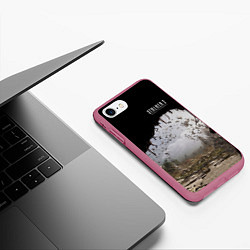 Чехол iPhone 7/8 матовый STALKER 2 выход из тоннеля, цвет: 3D-малиновый — фото 2