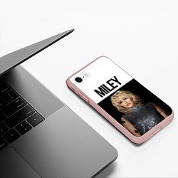 Чехол iPhone 7/8 матовый Miley Cyrus, цвет: 3D-светло-розовый — фото 2
