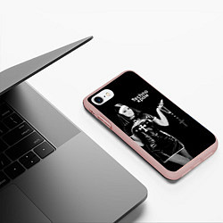 Чехол iPhone 7/8 матовый Techno храм монашка секси в латексе, цвет: 3D-светло-розовый — фото 2