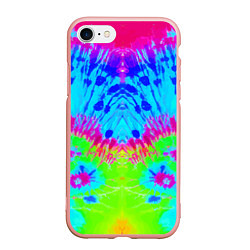 Чехол iPhone 7/8 матовый Tie-Dye abstraction, цвет: 3D-светло-розовый