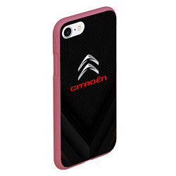 Чехол iPhone 7/8 матовый Citroen sport geometry, цвет: 3D-малиновый — фото 2