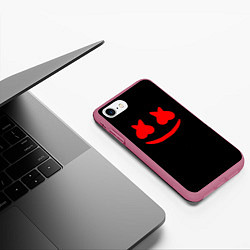 Чехол iPhone 7/8 матовый Маршмеллоу Comstock, цвет: 3D-малиновый — фото 2