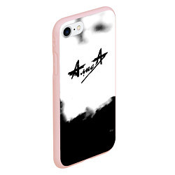 Чехол iPhone 7/8 матовый Alisa черный дым, цвет: 3D-светло-розовый — фото 2