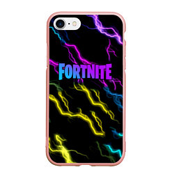 Чехол iPhone 7/8 матовый Fortnite неоновый шторм абстракция, цвет: 3D-светло-розовый