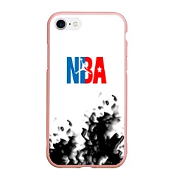 Чехол iPhone 7/8 матовый Basketball краски, цвет: 3D-светло-розовый