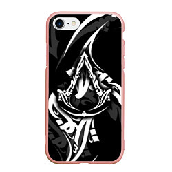 Чехол iPhone 7/8 матовый Assassins Creed: Mirage - каллиграфия, цвет: 3D-светло-розовый