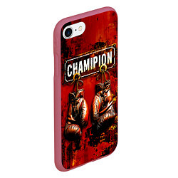 Чехол iPhone 7/8 матовый Champion boxing, цвет: 3D-малиновый — фото 2