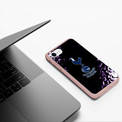 Чехол iPhone 7/8 матовый Тоттенхэм краски текстура, цвет: 3D-светло-розовый — фото 2