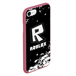 Чехол iPhone 7/8 матовый Roblox белая краска, цвет: 3D-малиновый — фото 2