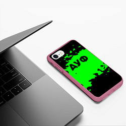 Чехол iPhone 7/8 матовый Ауф краски мем, цвет: 3D-малиновый — фото 2