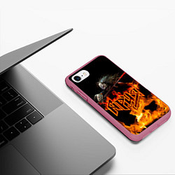 Чехол iPhone 7/8 матовый Адский скрипач, цвет: 3D-малиновый — фото 2