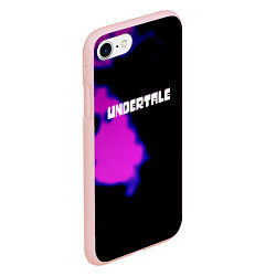 Чехол iPhone 7/8 матовый Undertale neon splash, цвет: 3D-светло-розовый — фото 2