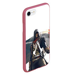 Чехол iPhone 7/8 матовый Французская революция Assassins, цвет: 3D-малиновый — фото 2