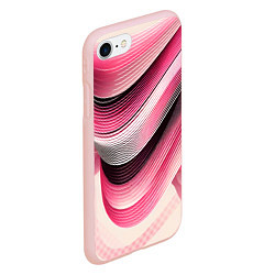 Чехол iPhone 7/8 матовый Волны - текстура, цвет: 3D-светло-розовый — фото 2