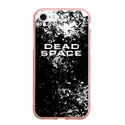 Чехол iPhone 7/8 матовый Мёртвый космос брызги красок, цвет: 3D-светло-розовый