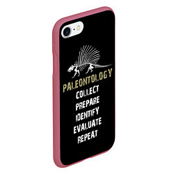 Чехол iPhone 7/8 матовый Paleontology dimetrodon, цвет: 3D-малиновый — фото 2