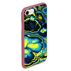 Чехол iPhone 7/8 матовый Абстрактный узор, цвет: 3D-малиновый — фото 2