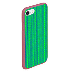 Чехол iPhone 7/8 матовый Паттерн салатовый шестигранник, цвет: 3D-малиновый — фото 2