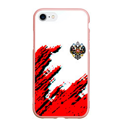 Чехол iPhone 7/8 матовый Россия герб империя, цвет: 3D-светло-розовый