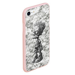 Чехол iPhone 7/8 матовый Барт зомби, цвет: 3D-светло-розовый — фото 2