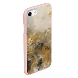 Чехол iPhone 7/8 матовый Желто черная абстракция, цвет: 3D-светло-розовый — фото 2