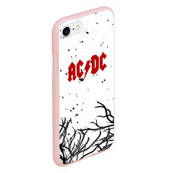 Чехол iPhone 7/8 матовый AC DC steel bend, цвет: 3D-светло-розовый — фото 2
