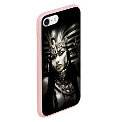 Чехол iPhone 7/8 матовый Клеопатра египетская царица, цвет: 3D-светло-розовый — фото 2