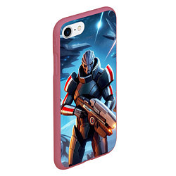 Чехол iPhone 7/8 матовый Mass Effect - ai art, цвет: 3D-малиновый — фото 2