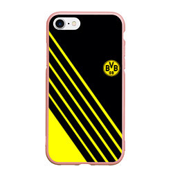 Чехол iPhone 7/8 матовый Borussia sport line uniform, цвет: 3D-светло-розовый