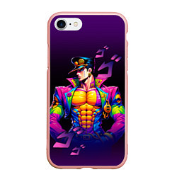 Чехол iPhone 7/8 матовый Джо Джо - персонаж, цвет: 3D-светло-розовый
