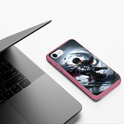 Чехол iPhone 7/8 матовый Берсерк - нейросеть, цвет: 3D-малиновый — фото 2