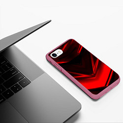 Чехол iPhone 7/8 матовый Geometry stripes line, цвет: 3D-малиновый — фото 2