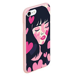 Чехол iPhone 7/8 матовый Влюбленная мечта, цвет: 3D-светло-розовый — фото 2