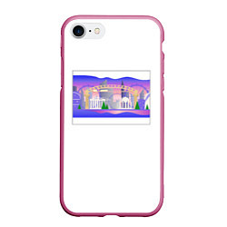 Чехол iPhone 7/8 матовый Розовое будущее, цвет: 3D-малиновый