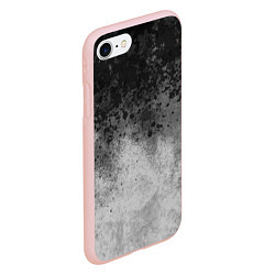 Чехол iPhone 7/8 матовый Абстракция - серые чернила, цвет: 3D-светло-розовый — фото 2