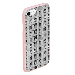 Чехол iPhone 7/8 матовый Эстетика хрущёвки, цвет: 3D-светло-розовый — фото 2