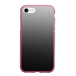 Чехол iPhone 7/8 матовый От серого к черному оттенки серого, цвет: 3D-малиновый