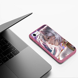 Чехол iPhone 7/8 матовый Sousou no Frieren Фрирен beautiful, цвет: 3D-малиновый — фото 2